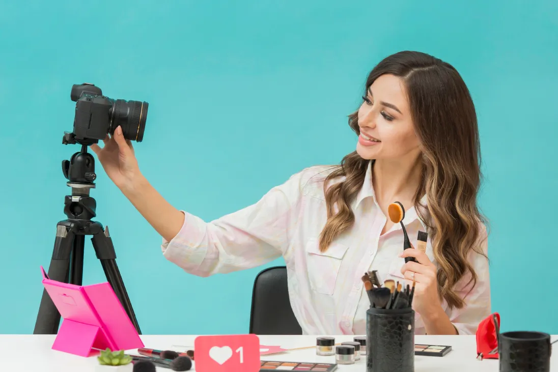 Content creator filming for influencer discovery and vetting