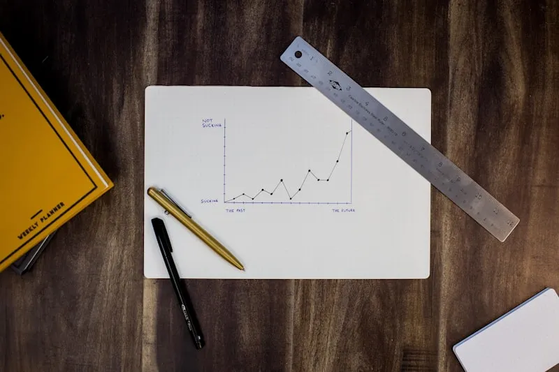 Link building report with growth chart