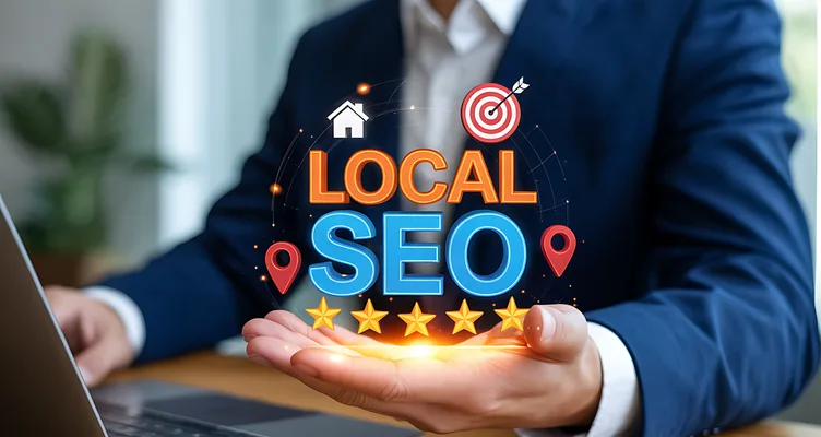 Local SEO audit and strategy on a laptop